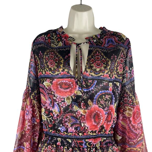 MISA Los Angelos Elisabetta Mini Dress Flora Valentina Print Size S - Picture 4 of 11